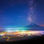 富士山と天の川｣山梨-富士吉田市